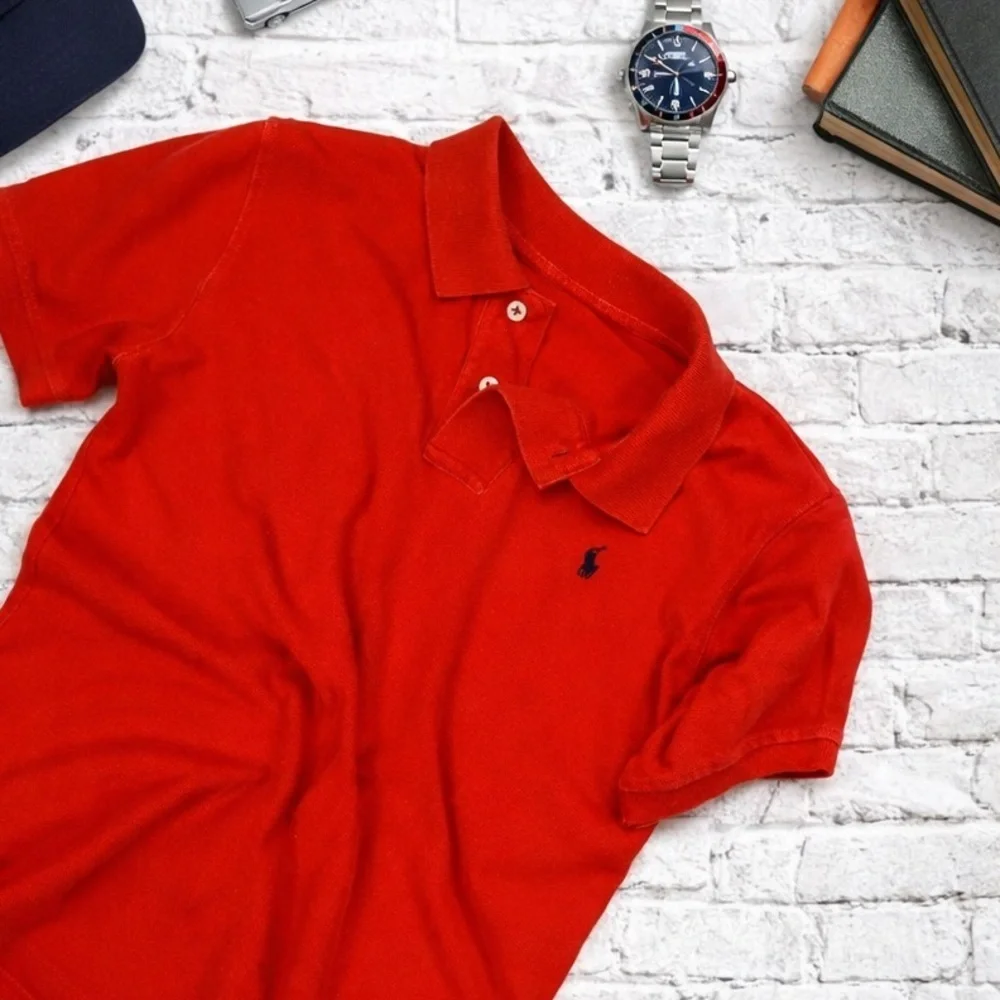 Ralph Lauren Polo Shirt Boys 12 Orange